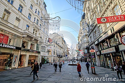 KÃ¤rntner StraÃŸe â€“ Carinthian Street â€“ in Vienna, Austria Editorial Stock Photo